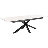 Product photograph of Hebron Ceramic Large Extending Dining Table In White from Furniture in Fashion
