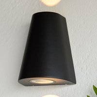 Product photograph of Helm Led 2 Lights Wall Light In Textured Black from Furniture in Fashion