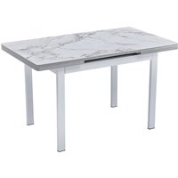 Product photograph of Hervey Extending Sintered Stone Dining Table 130cm In White from Furniture in Fashion