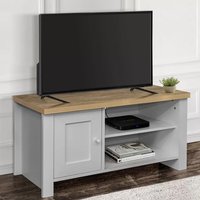 Product photograph of Highland Wooden Tv Stand With 1 Door In Grey And Oak from Furniture in Fashion