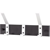 Product photograph of Hillsboro Wall Hung Metal 3 Hooks Coat Rack In Black from Furniture in Fashion