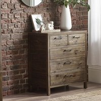 Product photograph of Homer Wooden Chest Of 5 Drawers In Brown from Furniture in Fashion