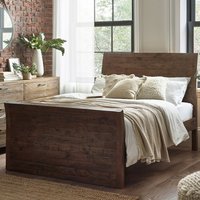Product photograph of Homer Wooden Double Bed In In Brown from Furniture in Fashion
