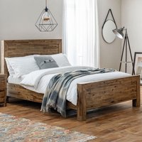 Product photograph of Hania Wooden Super King Size Bed In Rustic Oak from Furniture in Fashion