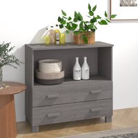 Product photograph of Hull Wooden Chest Of 2 Drawers With 1 Shelf In Light Grey from Furniture in Fashion