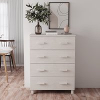 Product photograph of Hull Wooden Chest Of 4 Drawers In White from Furniture in Fashion