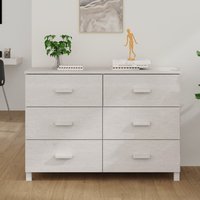 Product photograph of Hull Wooden Chest Of 6 Drawers In White from Furniture in Fashion