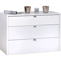 Product photograph of Hummer Chest Of Drawers In White With Three Drawers from Furniture in Fashion