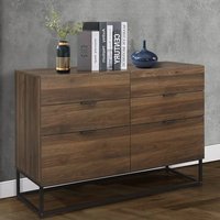 Product photograph of Huston Wooden Chest Of 6 Drawers In Walnut from Furniture in Fashion