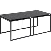 Product photograph of Ibiza Wooden Set Of 3 Coffee Tables In Black Marble Effect from Furniture in Fashion