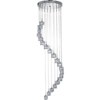 Product photograph of Ice Cube Led 20 Lights Pendant Light In Chrome from Furniture in Fashion
