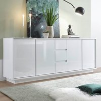 Product photograph of Iconic High Gloss Sideboard With 4 Doors 3 Drawers In White from Furniture in Fashion