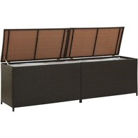 Product photograph of Ijaya 200cm Poly Rattan Garden Storage Box In Brown from Furniture in Fashion