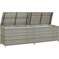 Product photograph of Ijaya 200cm Poly Rattan Garden Storage Box In Grey from Furniture in Fashion