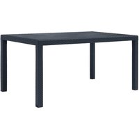Product photograph of Ijaya Plastic Rattan Garden Dining Table In Anthracite from Furniture in Fashion