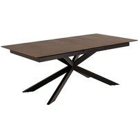 Product photograph of Imperia Extending Ceramic Dining Table Large In Rusty Brown from Furniture in Fashion