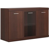 Product photograph of Impro Wooden Sideboard With 3 Doors In Dark Mahogany from Furniture in Fashion