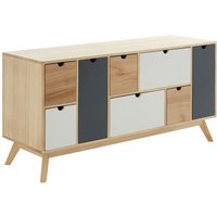 Product photograph of Inaja Wooden Chest Of 6 Drawer In Two Tone And Natural from Furniture in Fashion