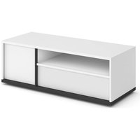 Product photograph of Indio Kids Wooden Tv Stand With 1 Door 1 Drawer In Matt White from Furniture in Fashion