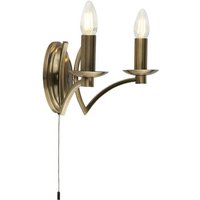 Product photograph of Infinity 2 Lamp Wall Light In Antique Brass from Furniture in Fashion