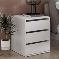 Product photograph of Ionia Wooden Chest Of 3 Drawers In Matt White from Furniture in Fashion