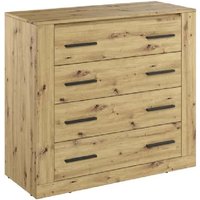 Product photograph of Ionia Wooden Chest Of 4 Drawers In Artisan Oak from Furniture in Fashion