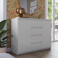 Product photograph of Ionia Wooden Sideboard With 2 Doors 4 Drawers In Matt White from Furniture in Fashion