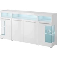 Product photograph of Izola High Gloss Sideboard With 4 Doors In White from Furniture in Fashion