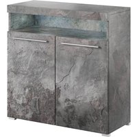 Product photograph of Izola Wooden Sideboard With 2 Doors In Slate Grey And Led from Furniture in Fashion