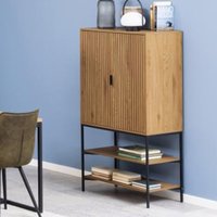 Product photograph of Japar Wooden Storage Cabinet With 2 Doors In Matt Wild Oak from Furniture in Fashion