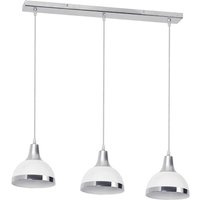 Product photograph of Jaspro 3 Metal Shades Pendant Light In White And Chrome from Furniture in Fashion