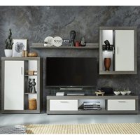 Product photograph of Jazz Led Living Room Furniture Set In White And Smokey Silver from Furniture in Fashion
