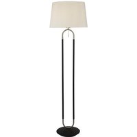 Product photograph of Jazz Velvet Shade Floor Lamp With White And Satin Silver Base from Furniture in Fashion