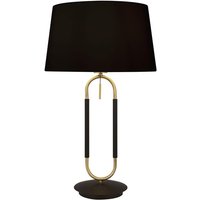 Product photograph of Jazz Velvet Shade Table Lamp With Black And Satin Brass Base from Furniture in Fashion