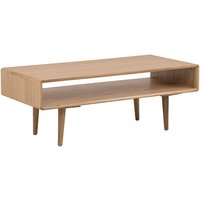 Product photograph of Javion Wooden Coffee Table With Shelf In Natural Oak from Furniture in Fashion