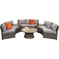 Product photograph of Jeren Wicker Weave Half Moon Sofa Set In Mixed Grey from Furniture in Fashion