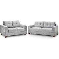 Product photograph of Jerri Fabric 3 2 Seater Sofa Set In Grey from Furniture in Fashion