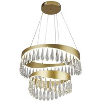 Product photograph of Jewel Led 2 Tier Crystal Ceiling Pendant Light In Gold from Furniture in Fashion