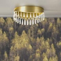 Product photograph of Jewel Led Crystal Flush Ceiling Light In Gold from Furniture in Fashion