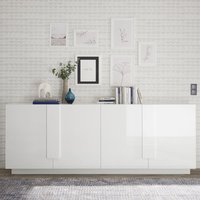 Product photograph of Jining High Gloss Sideboard With 4 Doors In White from Furniture in Fashion