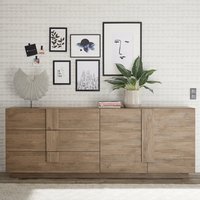 Product photograph of Jining Wooden Sideboard With 2 Doors 3 Drawers In Mercure from Furniture in Fashion
