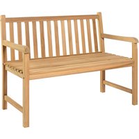 Product photograph of Jota 114cm Wooden Garden Seating Bench In Natural from Furniture in Fashion