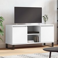 Product photograph of Kacia Wooden Tv Stand With 2 Doors In White from Furniture in Fashion