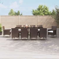 Product photograph of Kaius Rattan 11 Piece Garden Dining Set With Cushions In Brown from Furniture in Fashion