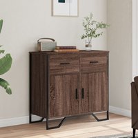 Product photograph of Kamas Wooden Sideboard With 2 Doors 2 Drawers In Brown Oak from Furniture in Fashion