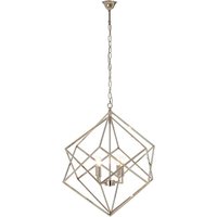 Product photograph of Kamloops Geometric Chandelier Ceiling Light In Silver Nickel from Furniture in Fashion