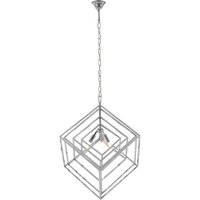 Product photograph of Kamloops Multi Box Chandelier Ceiling Light In Silver Nickel from Furniture in Fashion