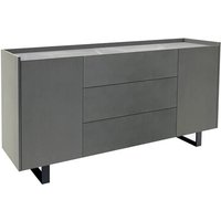 Product photograph of Kara Wooden Sideboard With Stone Top In Grey from Furniture in Fashion