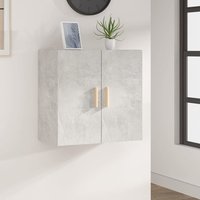 Product photograph of Kason Wooden Wall Storage Cabinet With 2 Doors In Concrete Effect from Furniture in Fashion