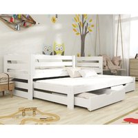 Product photograph of Keene Wooden Day Bed With Foam Mattress And Trundle In White from Furniture in Fashion